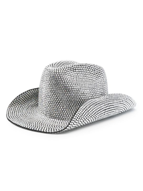 Ruslan Baginskiy Crystal-Embellished Cowboy Hat | Browns Hats