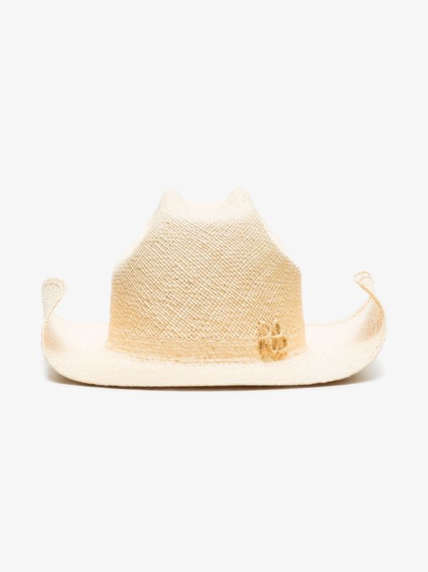 Ruslan Baginskiy neutral monogram-embellished cowboy hat | Browns Hats