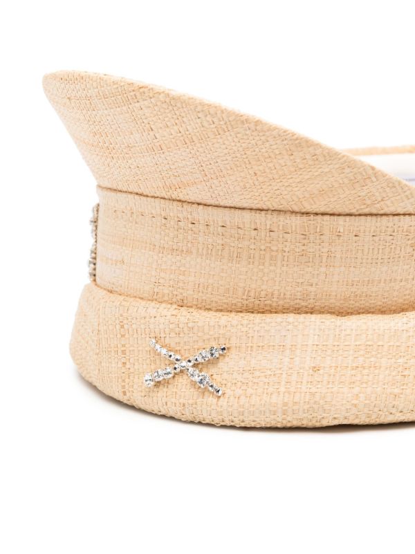 Ruslan Baginskiy Neutral Straw Baker Boy Hat | Browns Hats
