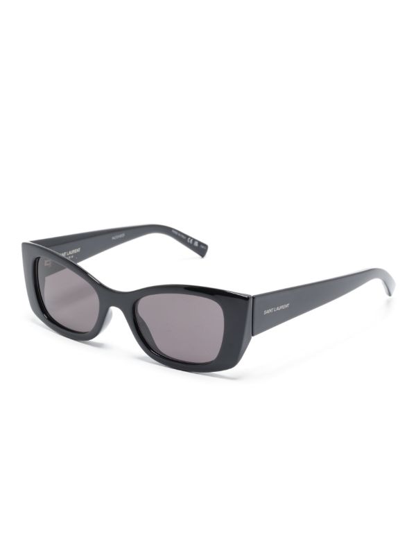 Saint Laurent Eyewear Black Butterfly Frame Sunglasses | Browns Sunglasses