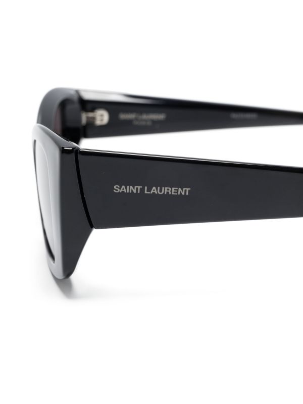 Saint Laurent Eyewear Black Butterfly Frame Sunglasses | Browns Sunglasses