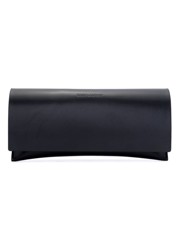Saint Laurent Eyewear Black Monogram Oval-Frame Sunglasses | Browns Sunglasses