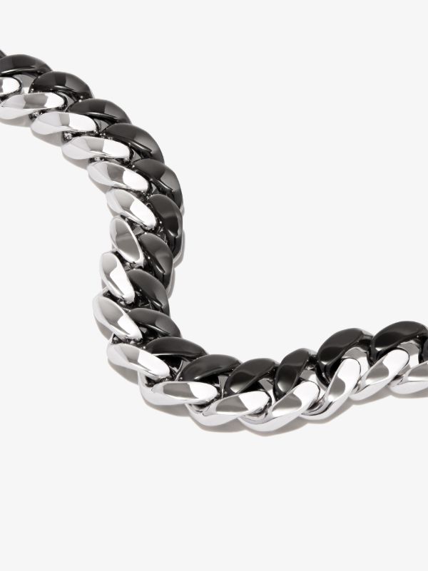SHAY 18K White And Black Gold Flat Essential Link Bracelet | Browns Bracelets