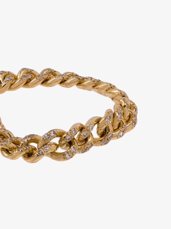 SHAY 18K Yellow Gold Baby Link Diamond Ring | Browns Fine Rings