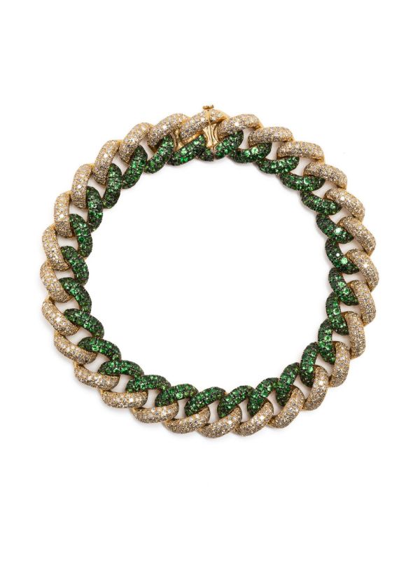 SHAY 18K yellow gold Garnet and Diamond Essential Bracelet | Browns Fine Bracelets