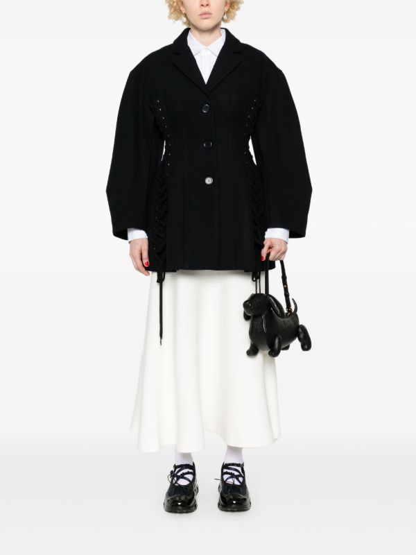 Simone Rocha Blue Lace-Up Corset Blazer | Browns Blazers