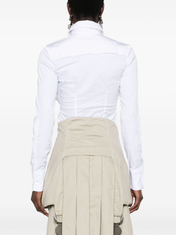 Sinead O'Dwyer White Point-collar Shirt Bodysuit | Browns Shirts