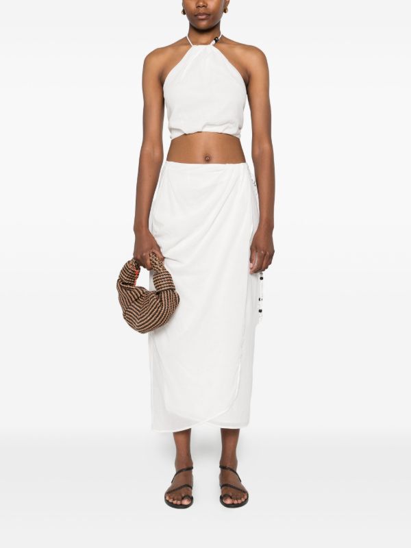 SIR. Azura Halterneck Tie Top | Browns Vests & Tank Tops