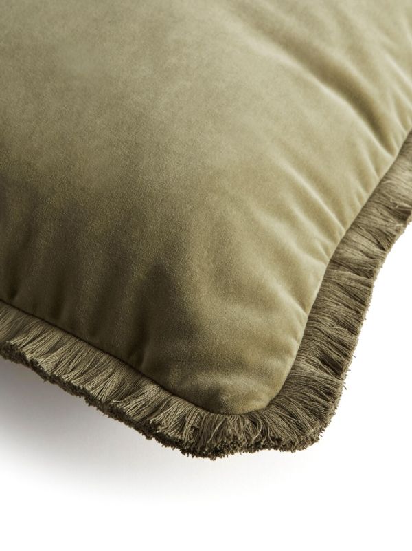 Soho Home Lichen Green Margeaux Large Square Cushion | Browns Cushions