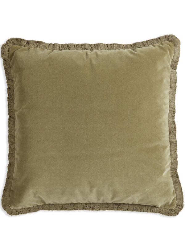 Soho Home Lichen Green Margeaux Large Square Cushion | Browns Cushions