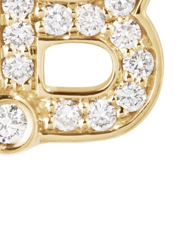 Sophie Bille Brahe 18K Yellow Gold Petite B Diamond Single Stud Earring | Browns Fine Earrings