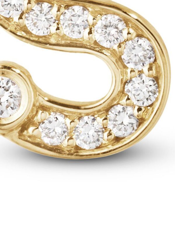 Sophie Bille Brahe 18K Yellow Gold Petite S Diamond Single Stud Earring | Browns Fine Earrings