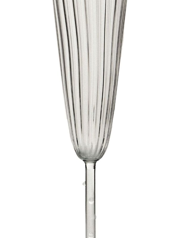 Sophie Lou Jacobsen Ribbed Effect Set Of Four Champagne Glass | Browns Glassware