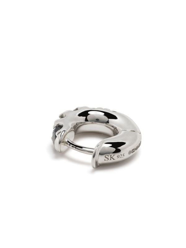 Spinelli Kilcollin Sterling Silver Diamond Mini Single Hoop Earring | Browns Earrings