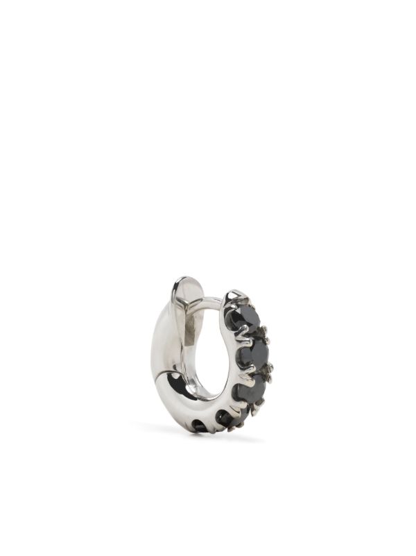 Spinelli Kilcollin Sterling Silver Diamond Mini Single Hoop Earring | Browns Earrings