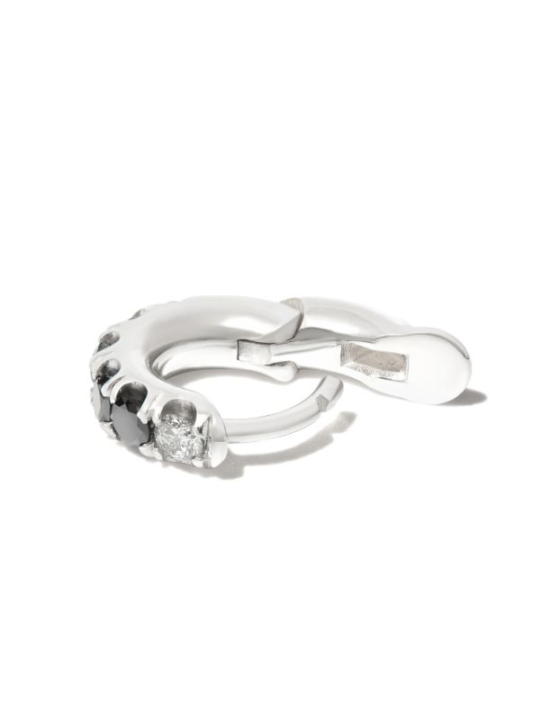 Spinelli Kilcollin Sterling Silver Mini Mezzo Prism Diamond Single Hoop Earring | Browns Earrings