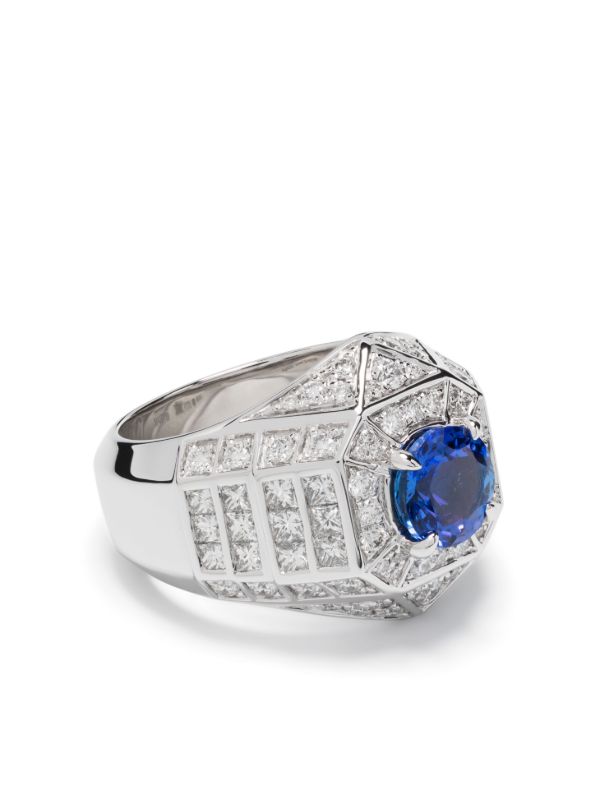 STATEMENT PARIS Silver Meaningful Beauties #5 Tanzanite Diamond Ring | Browns Rings