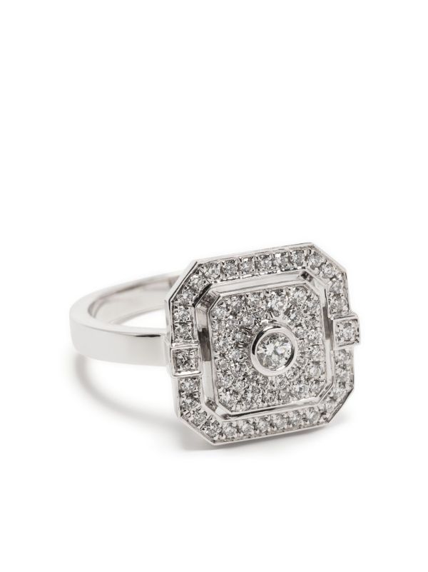 STATEMENT PARIS sterling silver Mini Skyway diamond ring | Browns Fine Rings