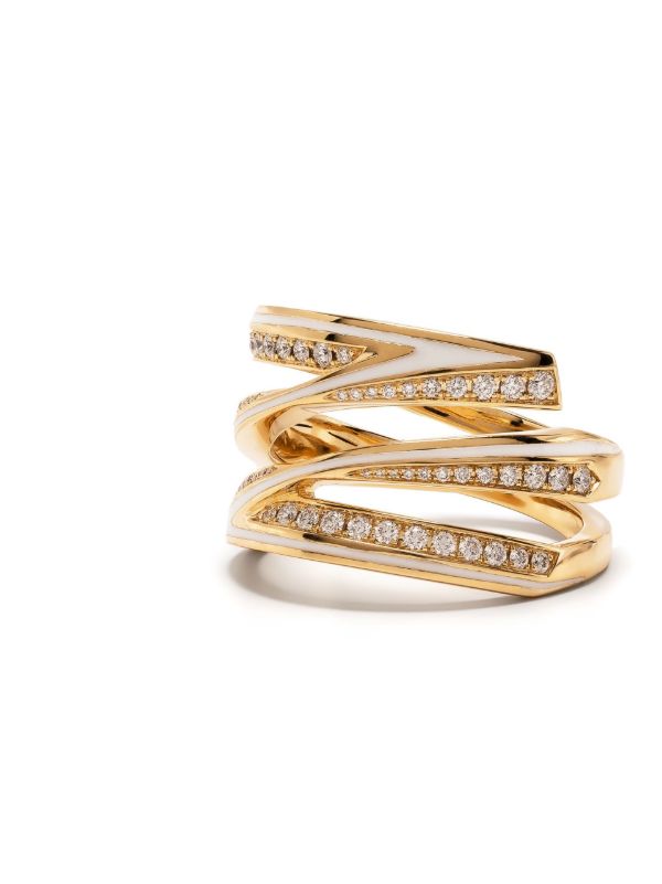 Stephen Webster 18K Yellow Gold Vertigo Infinity Diamond Ring | Browns Fine Rings