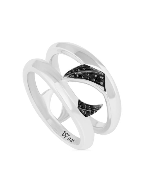 Stephen Webster Sterling Silver Double Thorn Sapphire Ring | Browns Rings