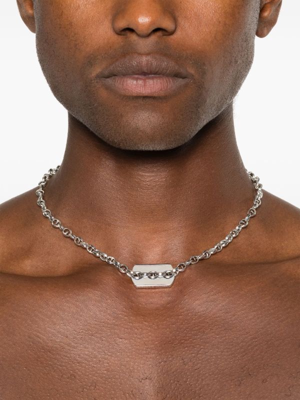 Stephen Webster Sterling Silver Inline Razer Tag Necklace | Browns Necklaces