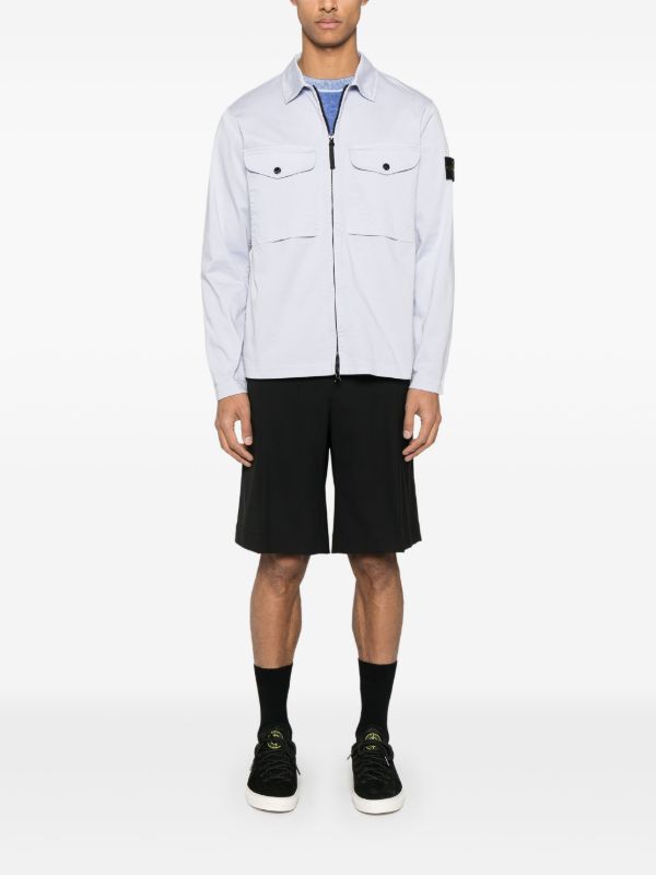 Stone Island Compass-Badge Overshirt | Browns Shirt Jackets