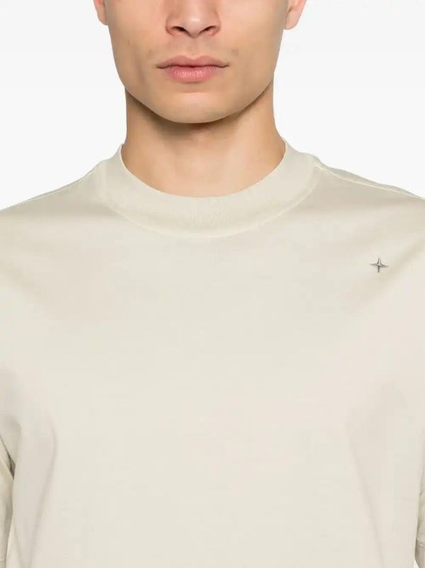 Stone Island Compass-embroidered T-shirt | Browns T-Shirts