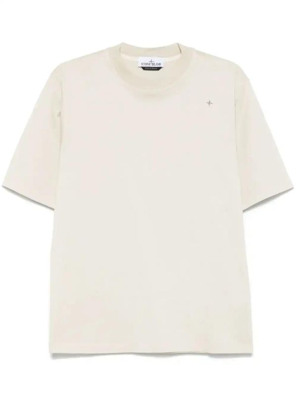 Stone Island compass-embroidered T-shirt | Browns T-Shirts
