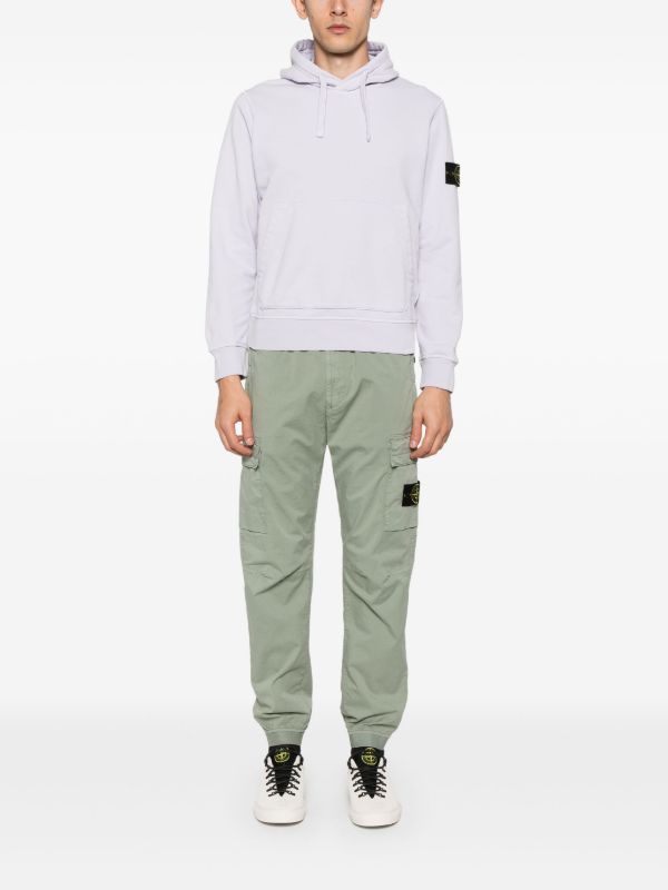Stone Island Purple Compass-Patch Hoodie | Browns Hoodies