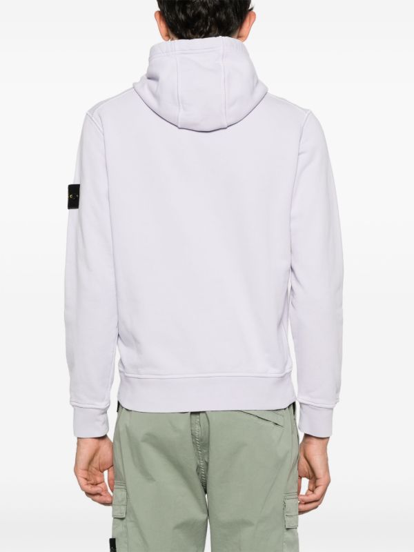Stone Island Purple Compass-Patch Hoodie | Browns Hoodies