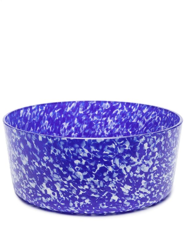 Stories of Italy blue Macchia large glass bowl | Browns Plates & Bowls