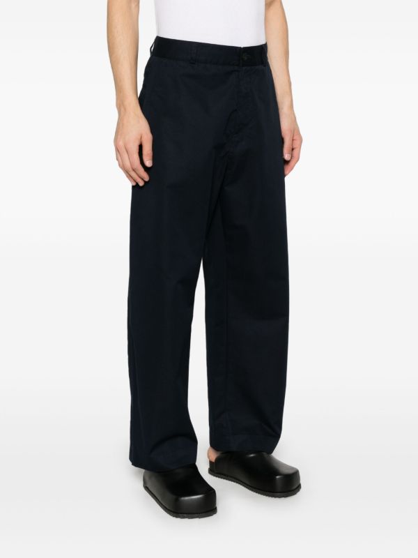 Studio Nicholson Blue Wide-Leg Trousers | Browns Wide Leg Pants
