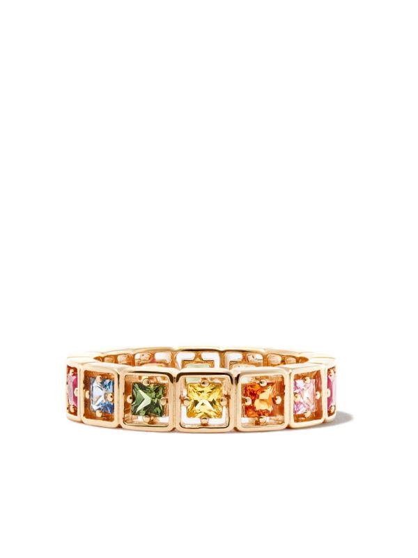 Suzanne Kalan 18K Yellow Gold Rainbow Sapphire Ring | Browns Rings