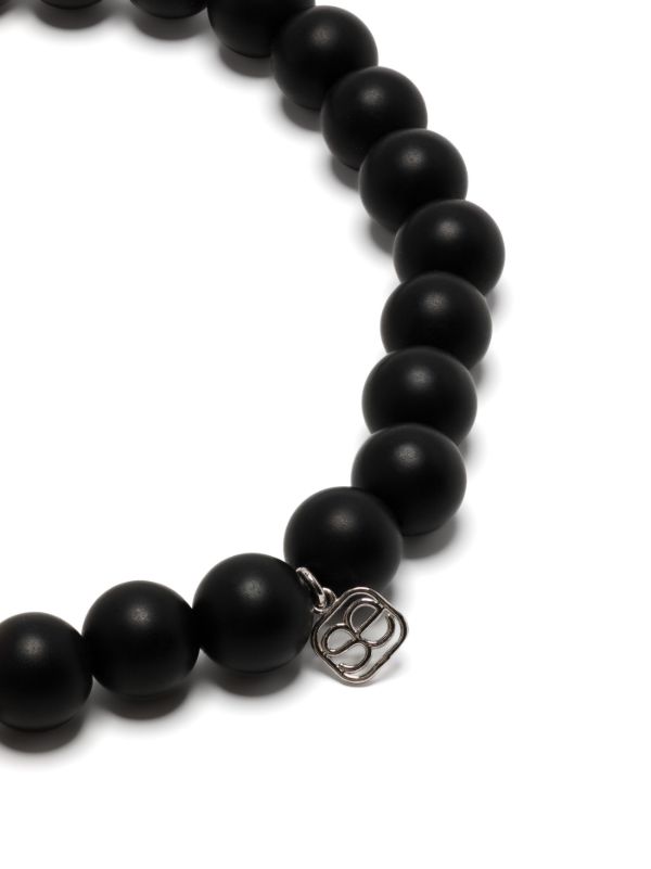 Sydney Evan 14K White Gold Eternity Onyx And Diamond Bracelet | Browns Bracelets