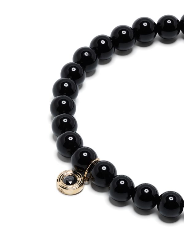 Sydney Evan 14K Yellow Gold Fluted Station Onyx And Diamond Bracelet | Browns Bracelets