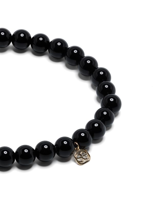 Sydney Evan 14K Yellow Gold Fluted Station Onyx And Diamond Bracelet | Browns Bracelets
