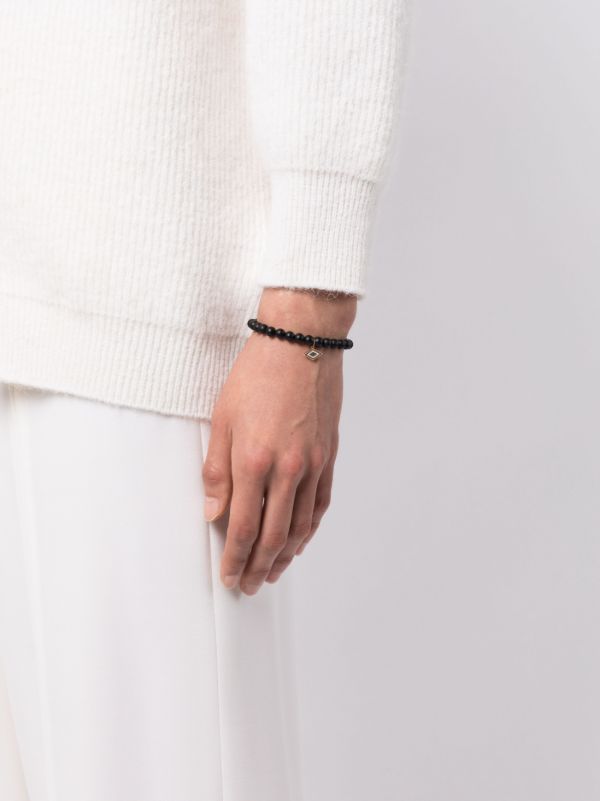 Sydney Evan 14K Yellow Gold Groovy Eye Onyx And Diamond Bracelet | Browns Bracelets