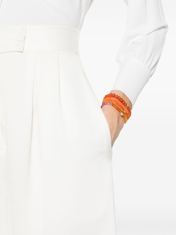 Sydney Evan 14K Yellow Gold Happy Face Carnelian Bead Bracelet | Browns Fine Bracelets