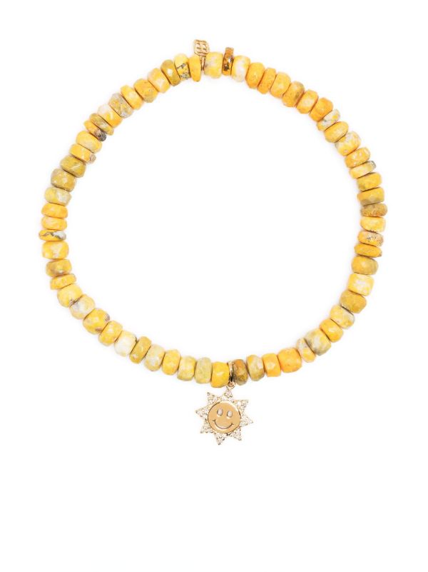 Sydney Evan 14K yellow gold jasper and crystal bracelet | Browns Fine Bracelets