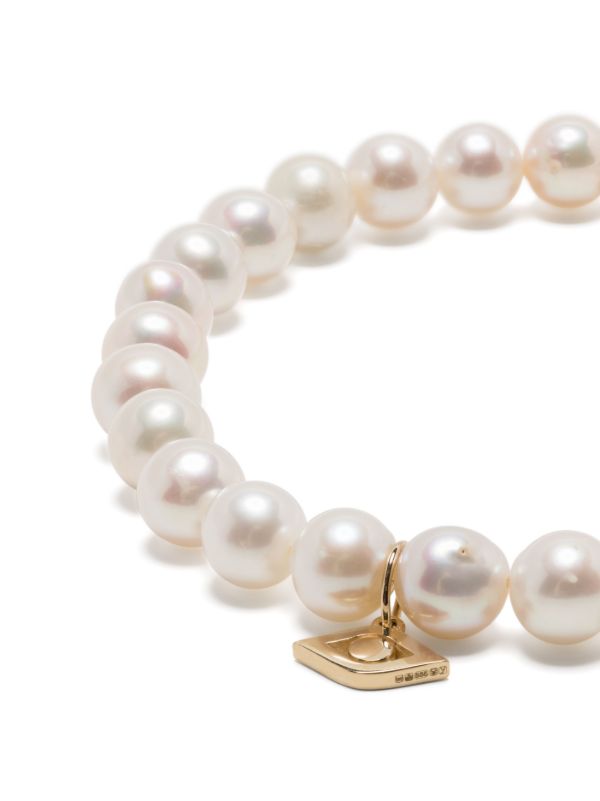 Sydney Evan 14K Yellow Gold Medium Evil Eye Pearl Bracelet | Browns Bracelets