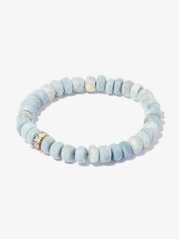 Sydney Evan 14K Yellow Gold Rondelle Opal Diamond Beaded Bracelet | Browns Fine Bracelets