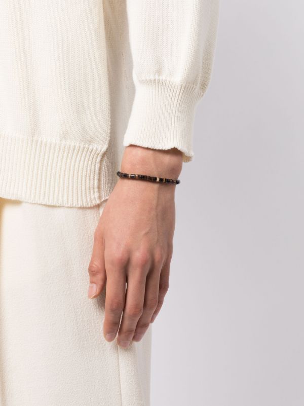 Sydney Evan 14K Yellow Gold Rondelle Tiger's Eye And Diamond Bracelet | Browns Bracelets