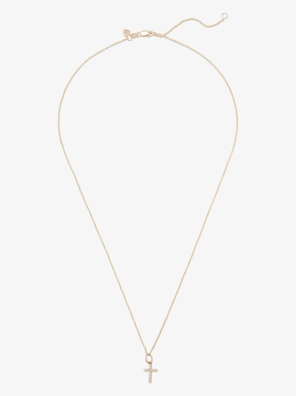 Sydney Evan 14K Yellow Gold Small Cross Diamond Necklace | Browns Fine Necklaces