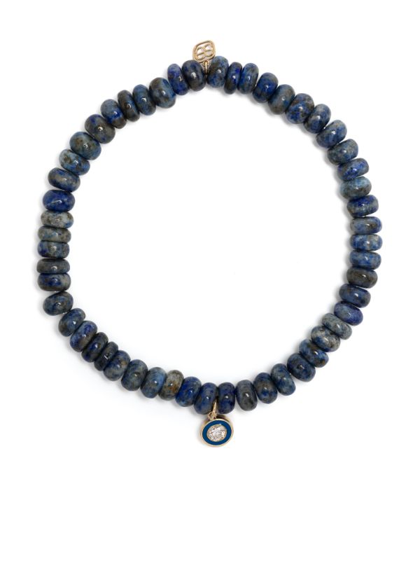 Sydney Evan 14K yellow gold Station lapis lazuli and diamond bracelet | Browns Bracelets