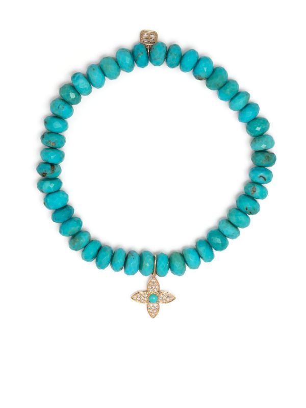 Sydney Evan 14K Yellow Gold Turquoise Beaded Bracelet | Browns Fine Bracelets