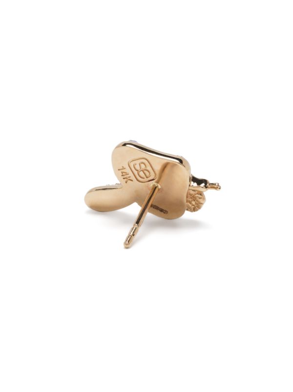 Sydney Evan 14kt Yellow Gold Celestial Mushroom Stud Earrings | Browns Earrings