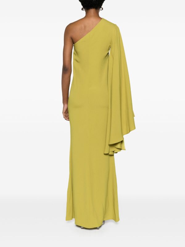 Taller Marmo Green Sifnos One-Shoulder Gown | Browns Cocktail & Party Dresses