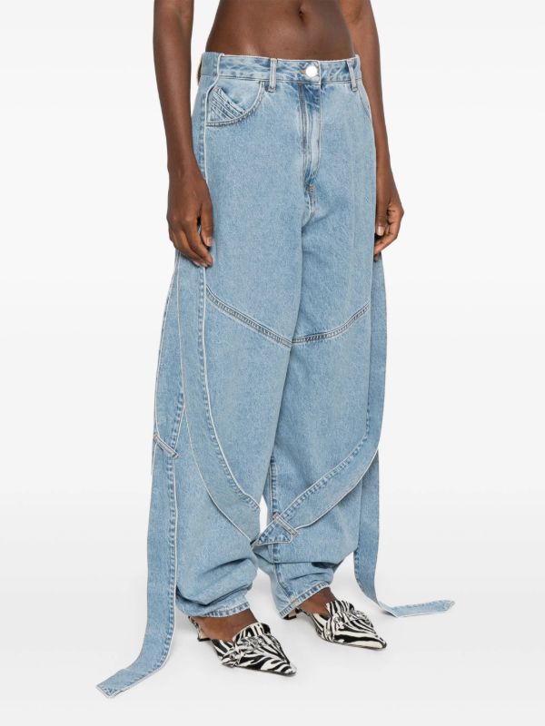 The Attico Multi-string Jeans | Browns Wide-Leg Jeans