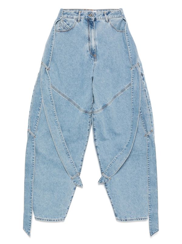 The Attico Multi-string Jeans | Browns Wide-Leg Jeans