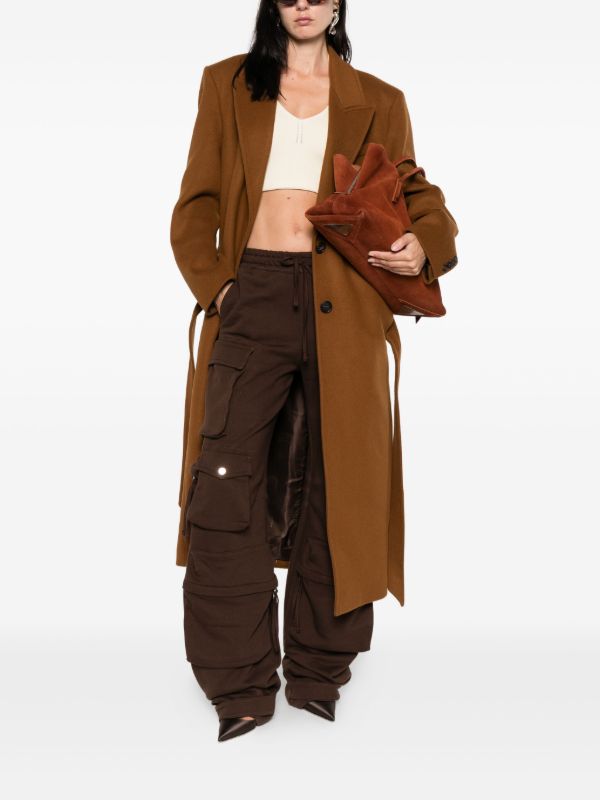 The Attico Single-breasted Belted Coat | Browns Single Breasted Coats
